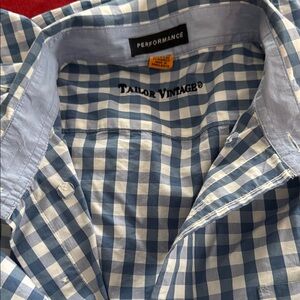 Tailor Vintage Gingham Blue Men's Shirt
